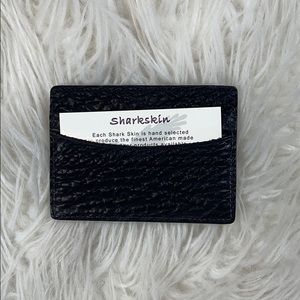 NWT - Black Genuine Shark Skin Card Holder